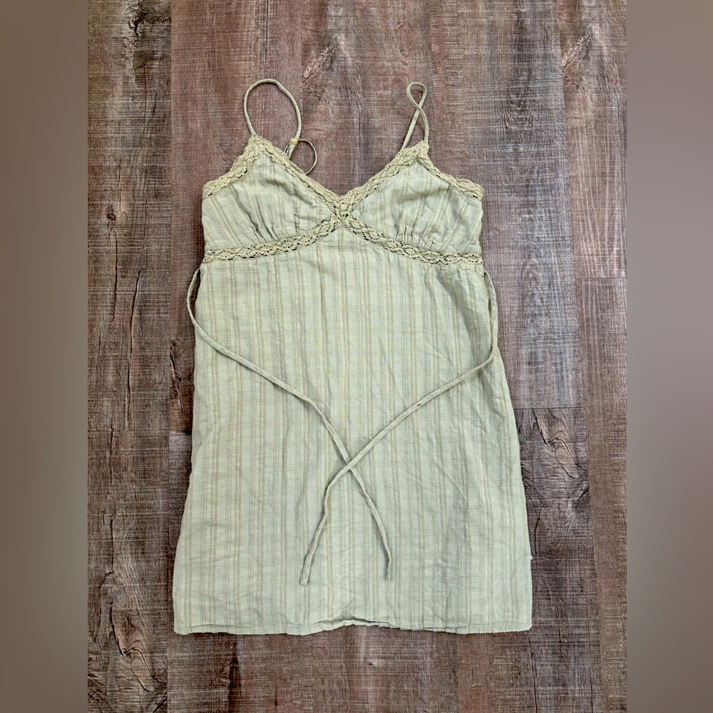 New Olive Green Cotton On Mini Dress Size XSmall